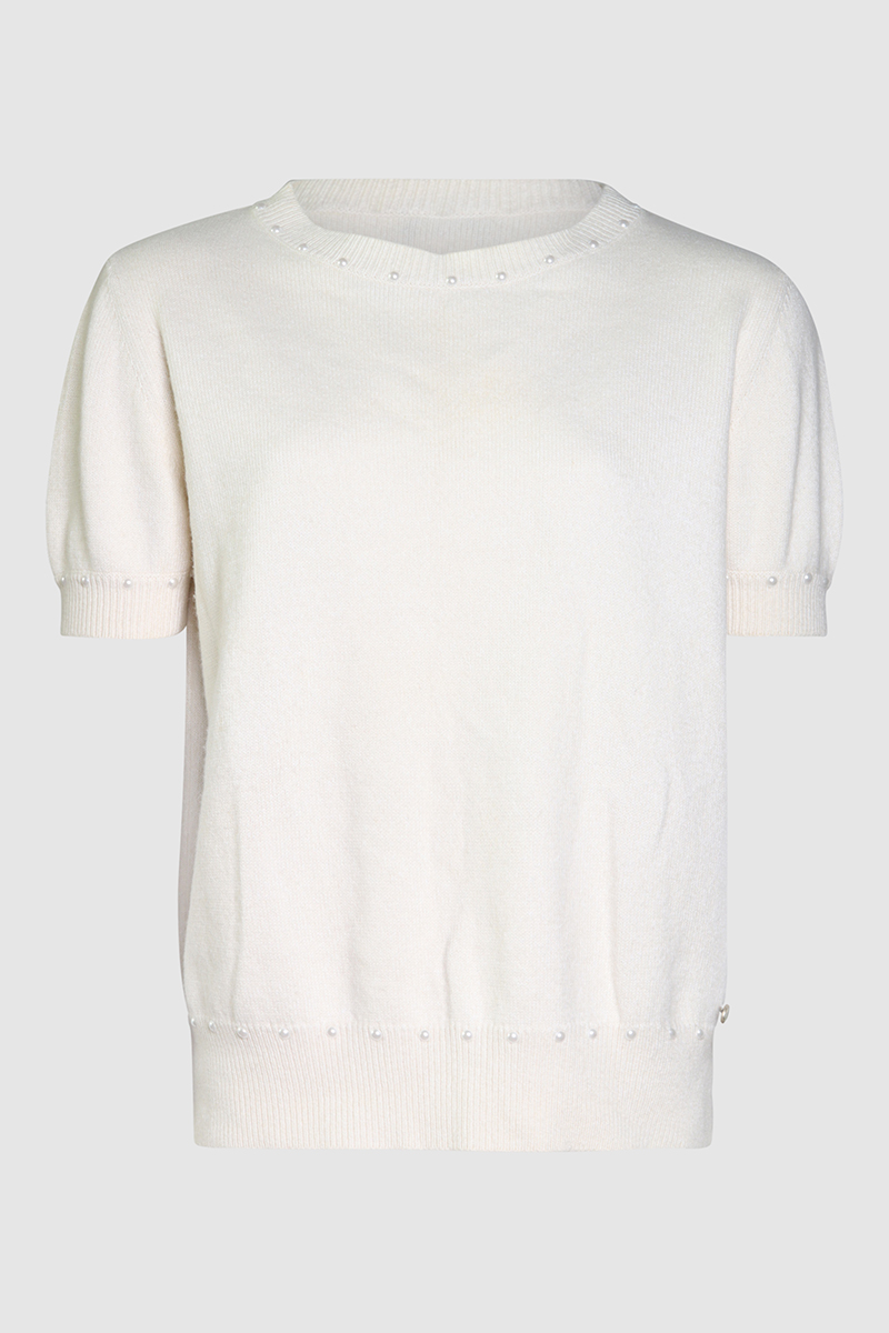 Embellished Cashmere Top