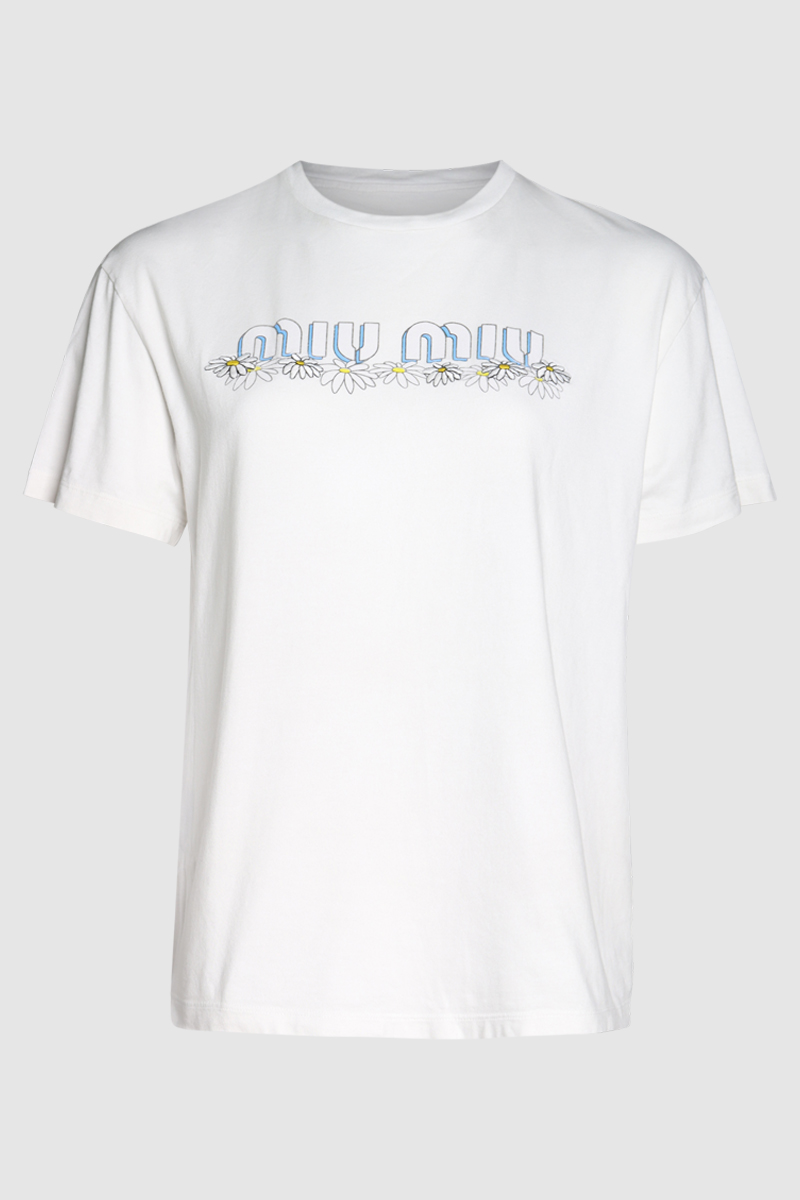 Logo Embroidered Cotton T-Shirt