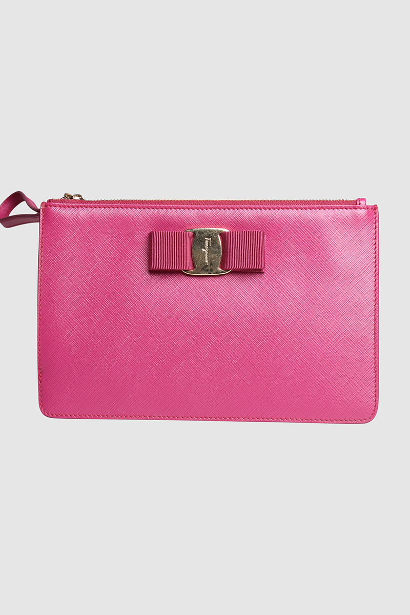 Vara Saffiano Leather Pouch