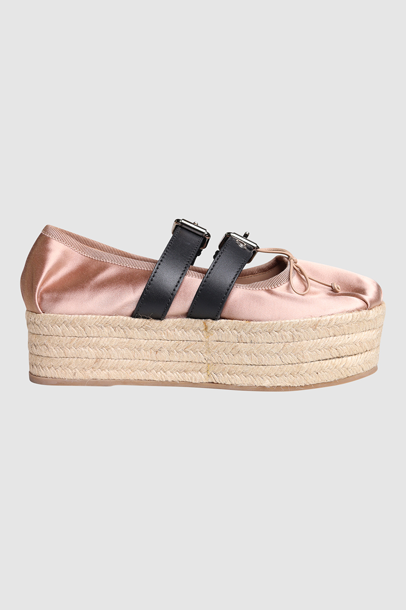 Satin Platform Espadrilles