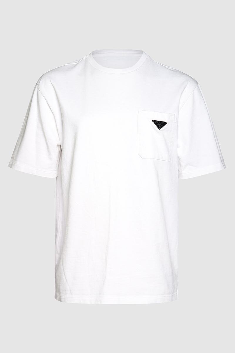 Logo-Plaque Patch-Pocket Jersey T-Shirt