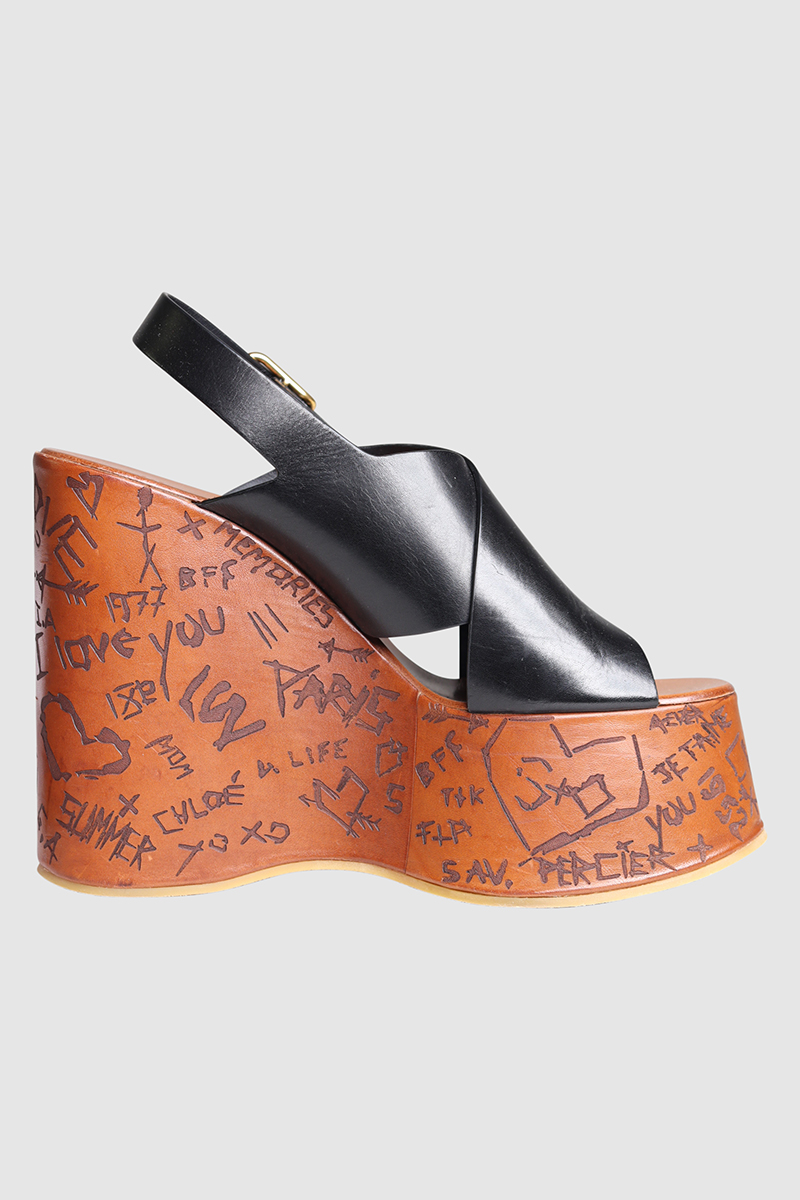 Maxime Leather Slingback Wedge