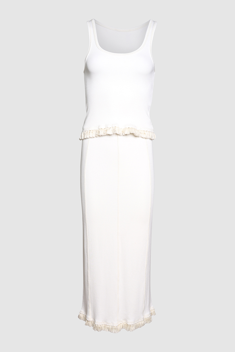 Emaia Tassell Tank Top & Midi Skirt