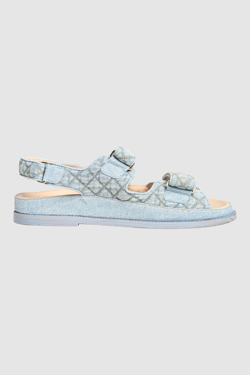 Denim Quilted Dad Sandal