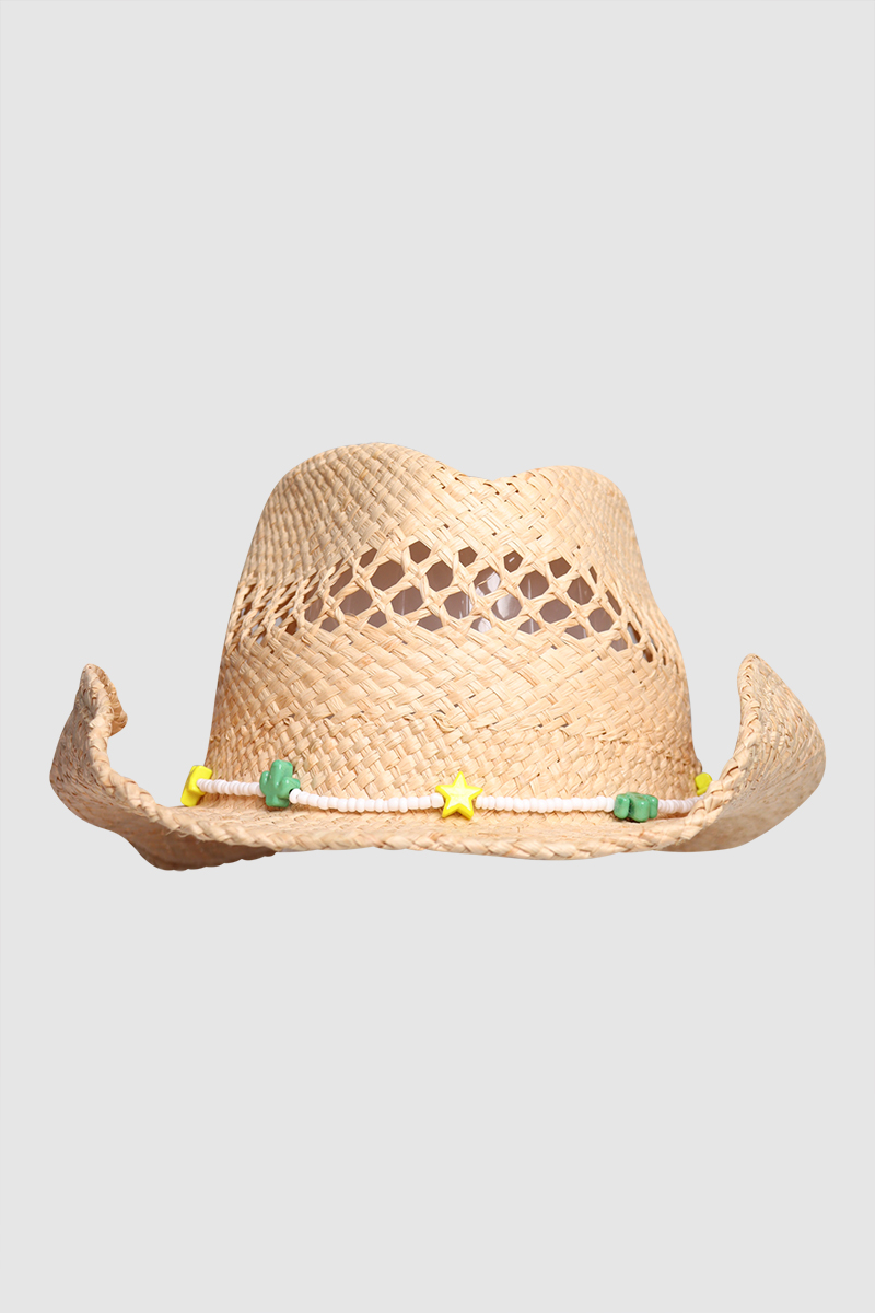 Desert Cowboy Star Raffia Hat