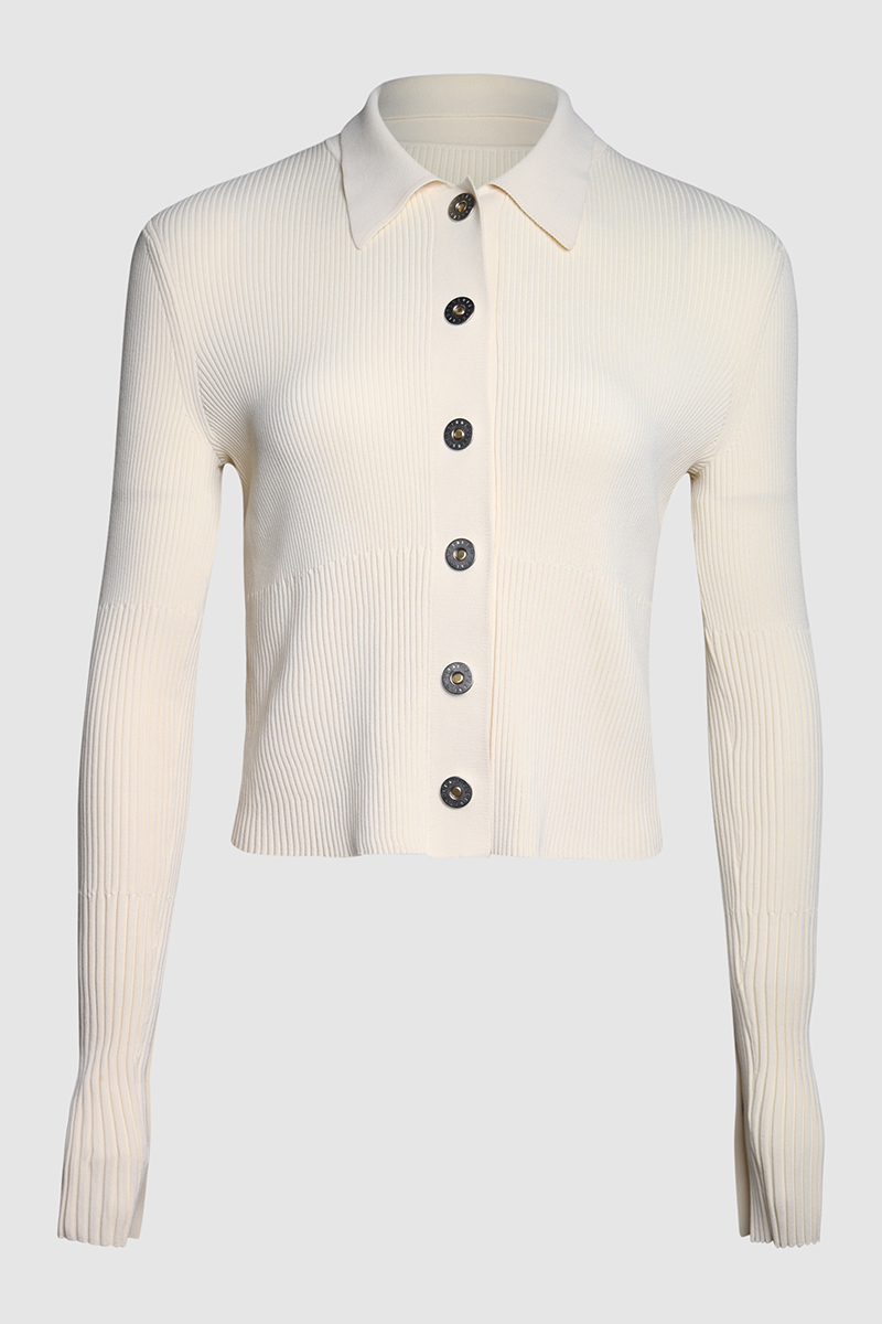 Gradient Ribbed Cardigan