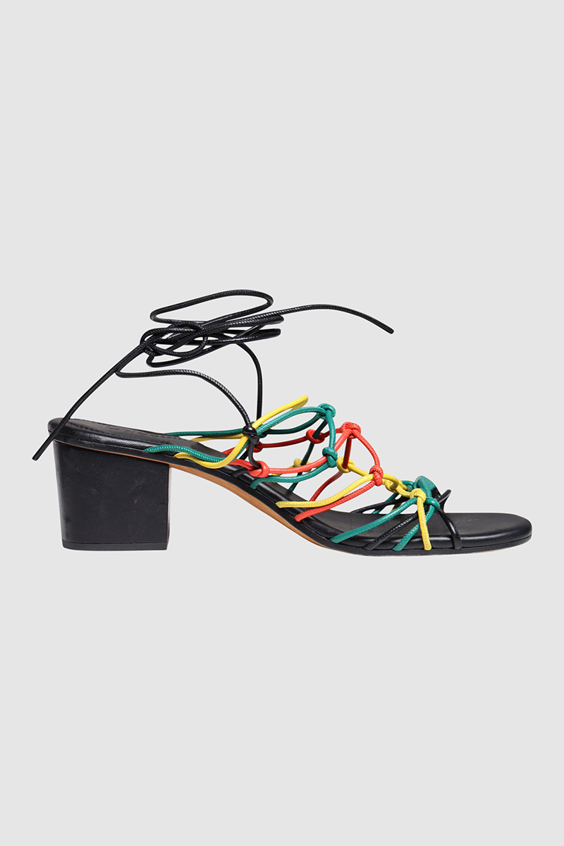 Jamaica Leather Net Strap Sandals