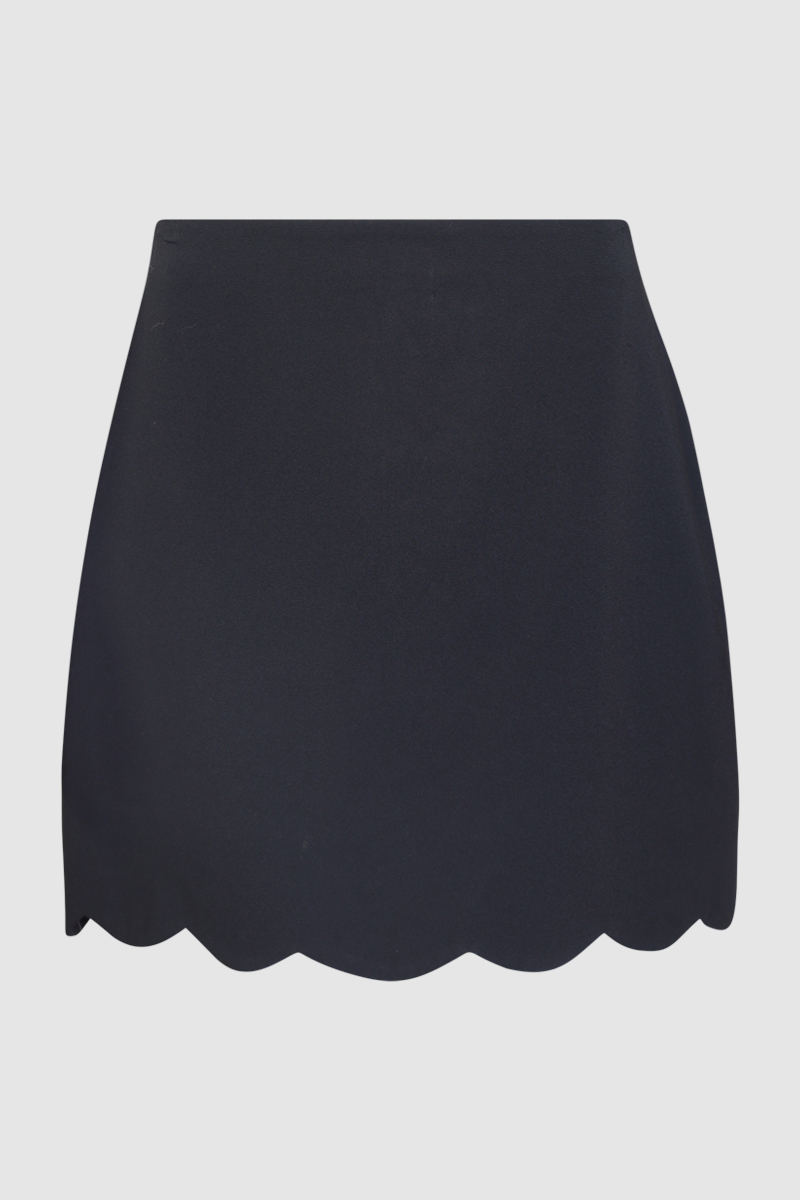 Scalloped Mini Skirt