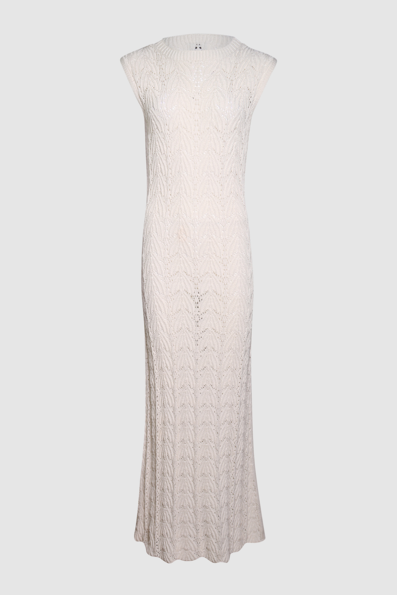 Crochet Cream Maxi Dress