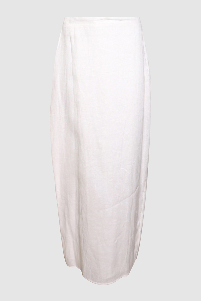 Roberts White Linen Skirt