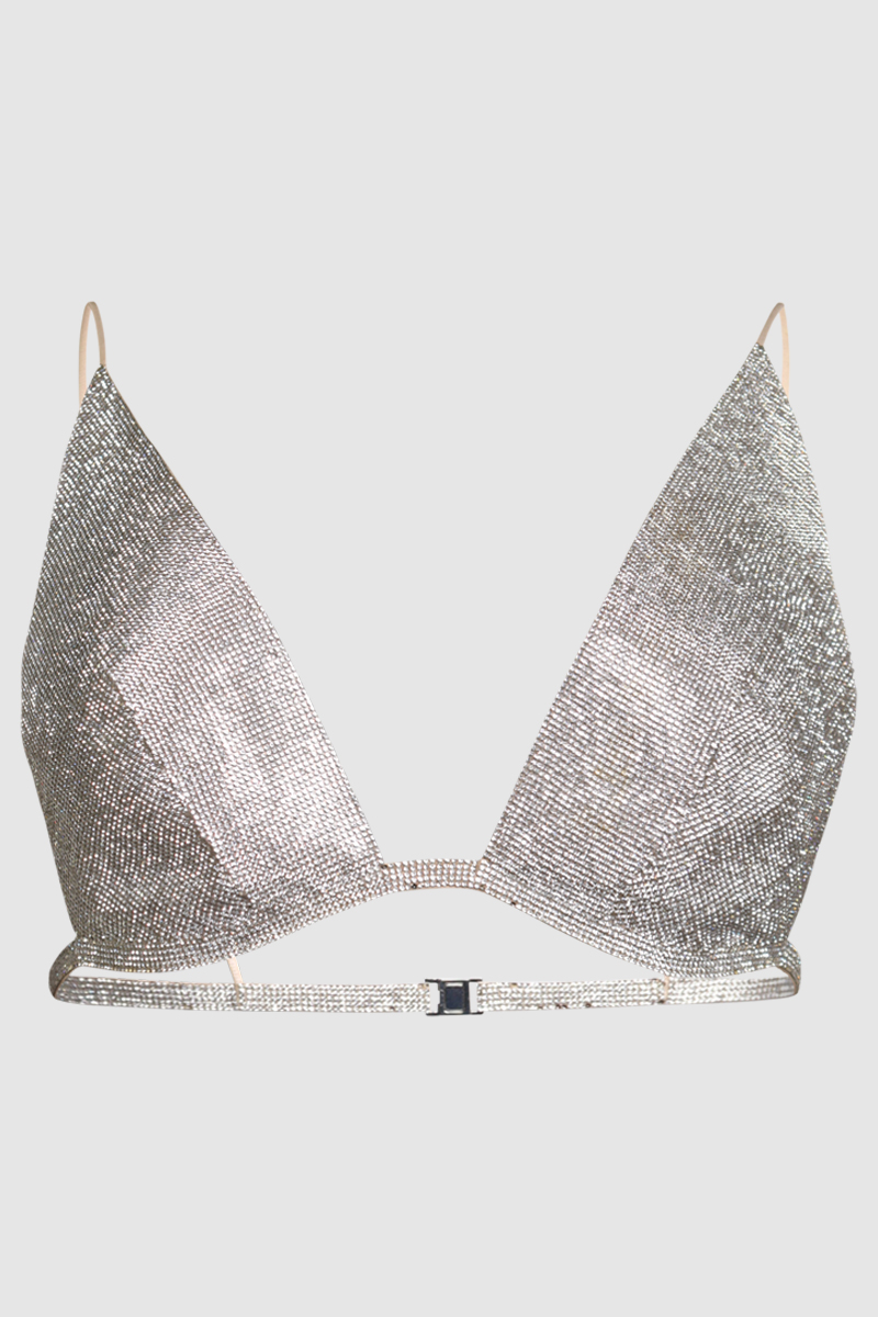 Rhinestone Embellised Bra