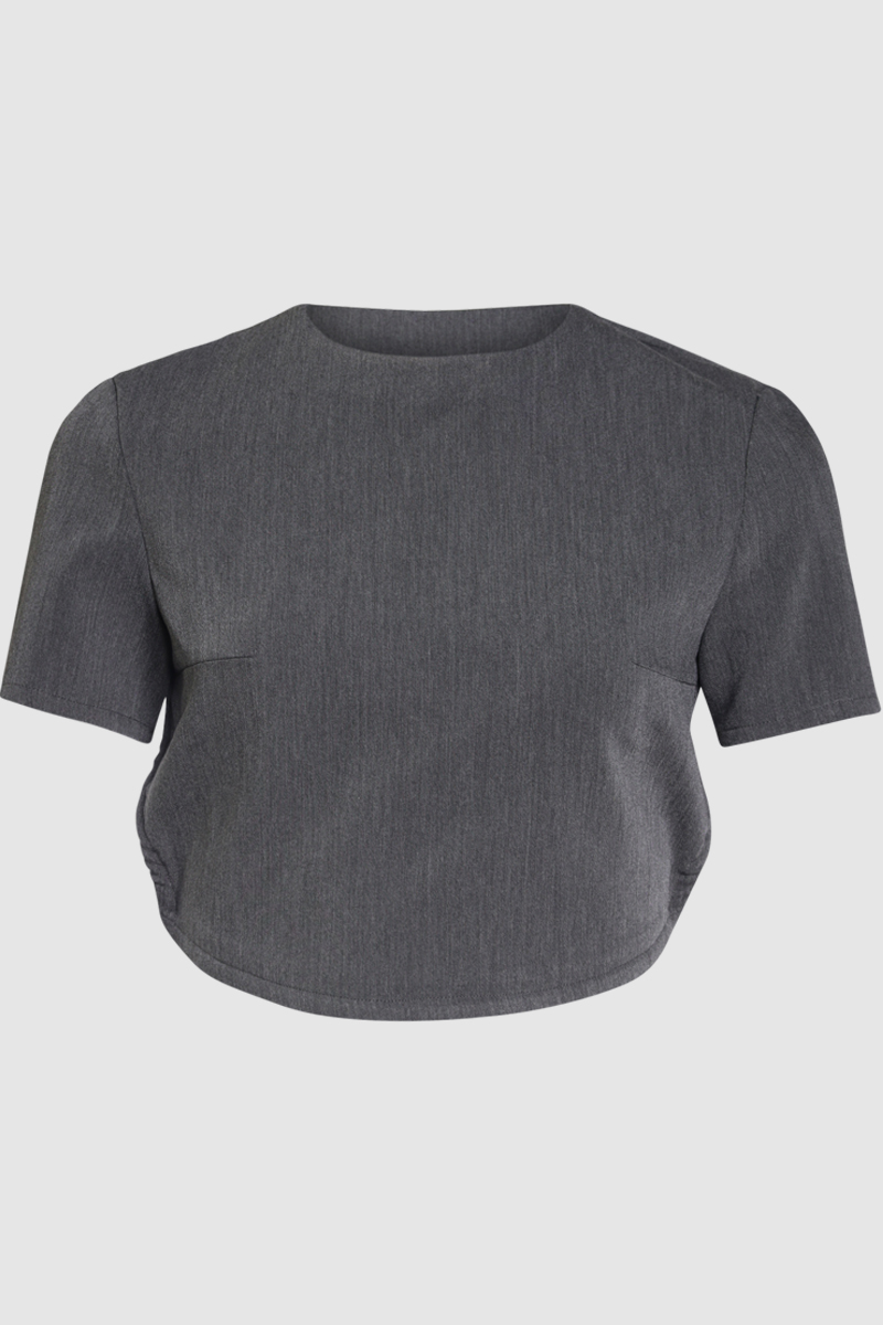 Curved Hem Backless Top