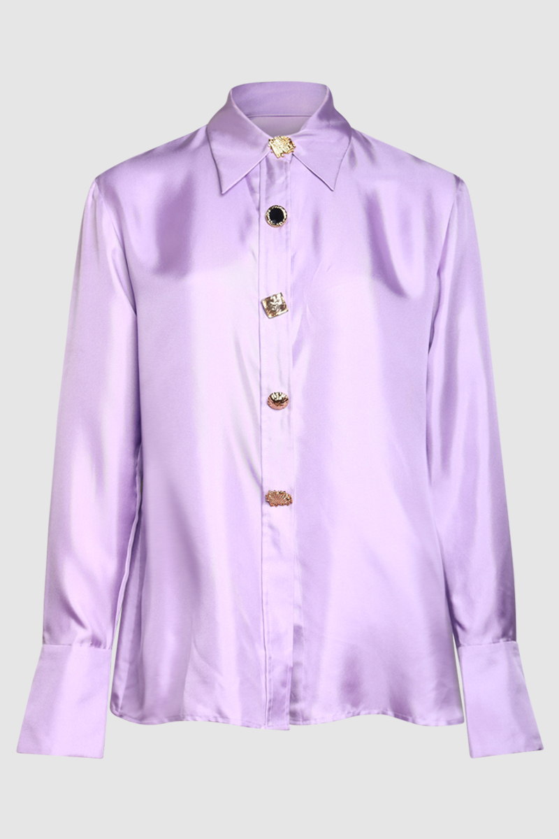 Silk Twill Relaxed Shirt
