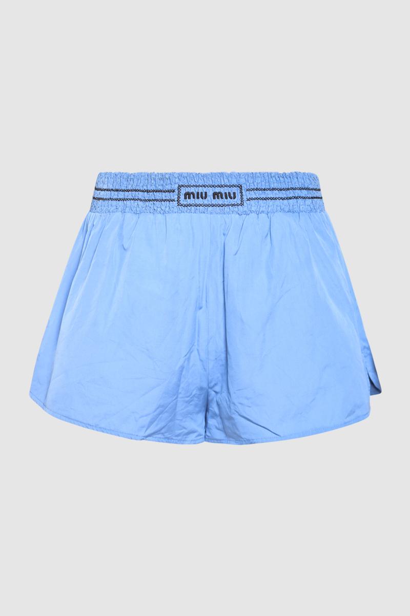 Embroided Poplin Shorts