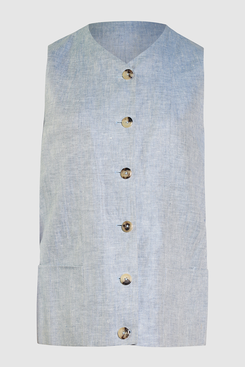 100% Linen Vest