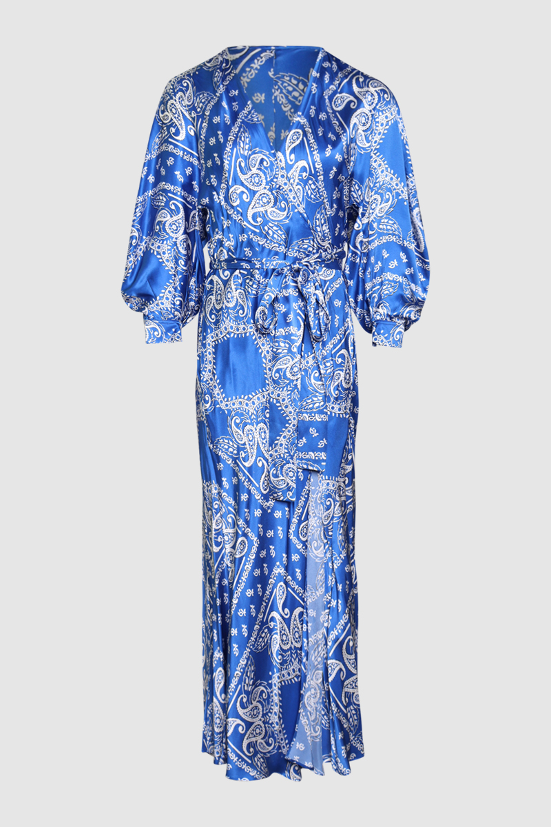 Silk Cocoon Sleeve Dress