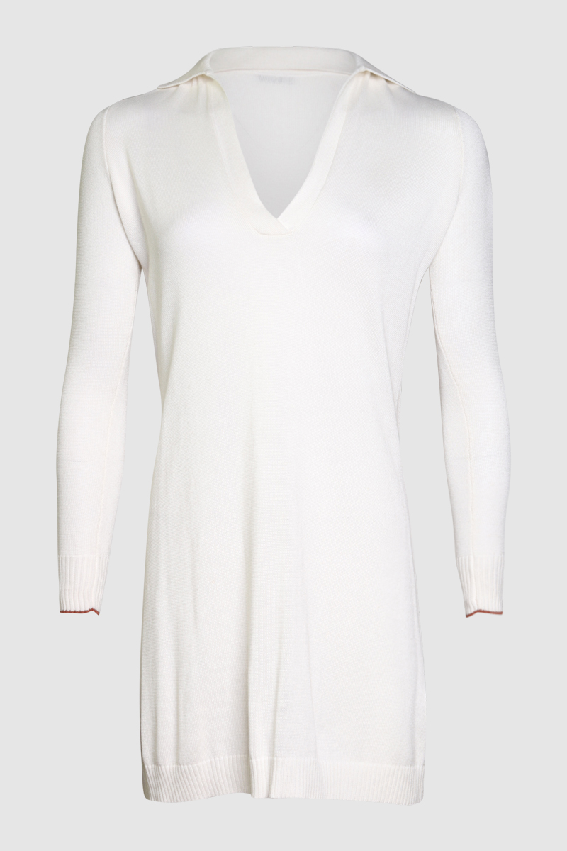 Knitted Polo Mini Dress