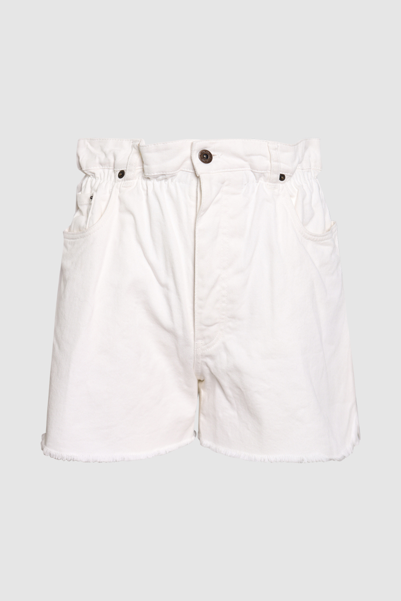 Paper Bag Denim Shorts