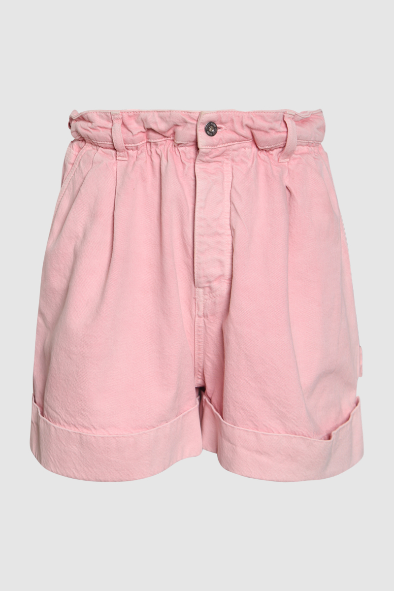 Paper Bag Denim Shorts