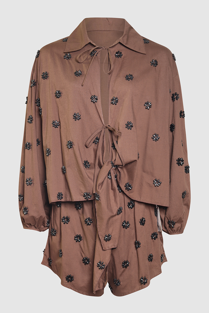 Embellished Top & Shorts