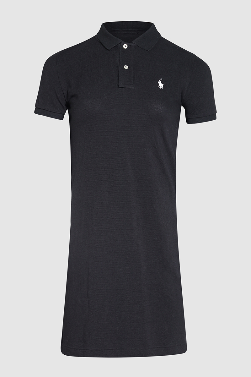 Cotton Mesh Polo Dress