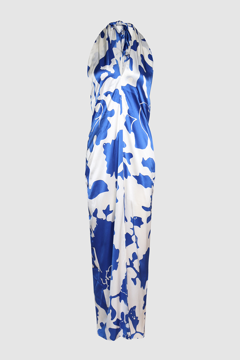 Esme Halter Silk Maxi Dress