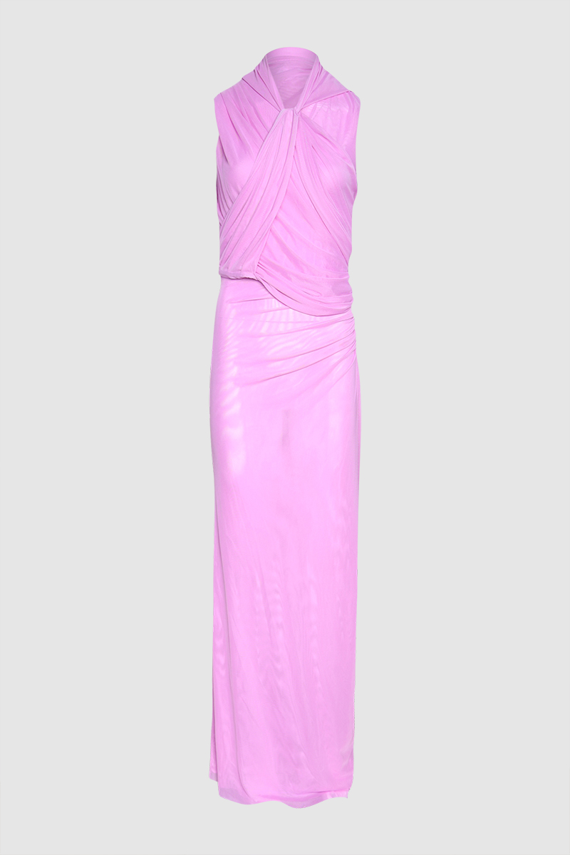 Mesh Gathered Top & Skirt