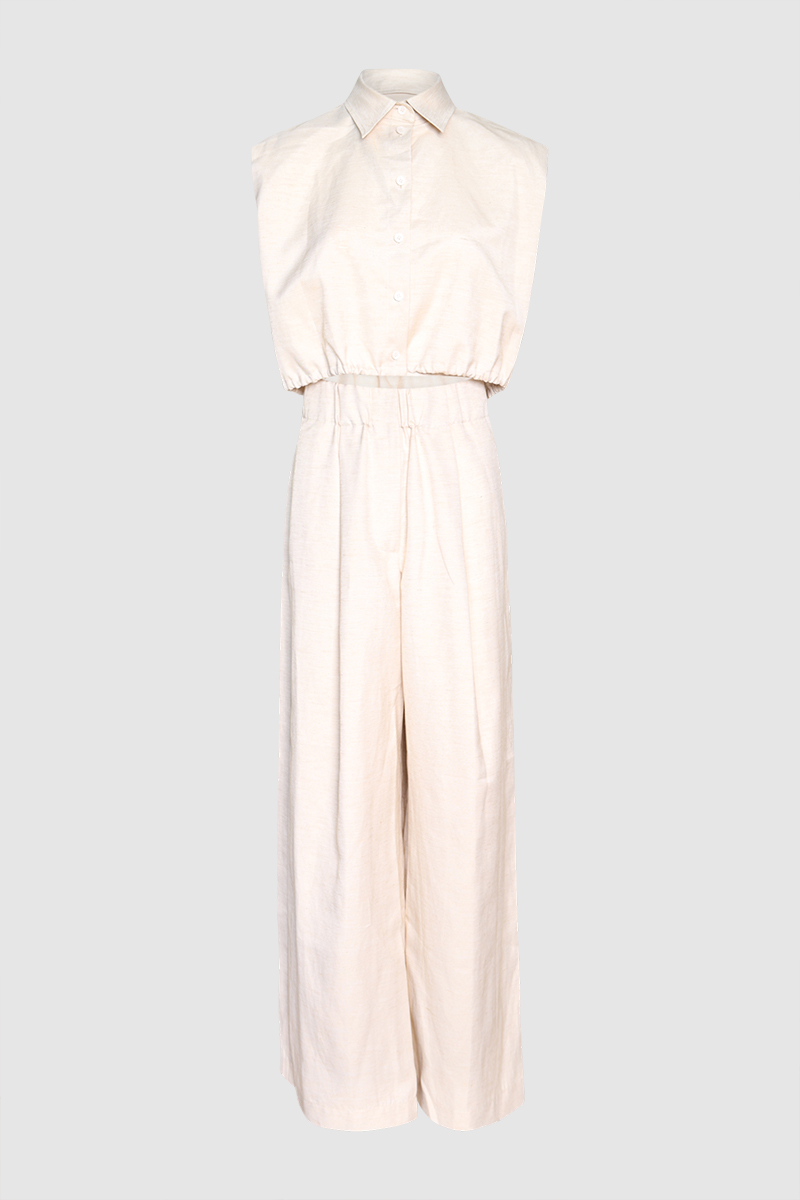 Sleeveless Crop Shirt & Pants