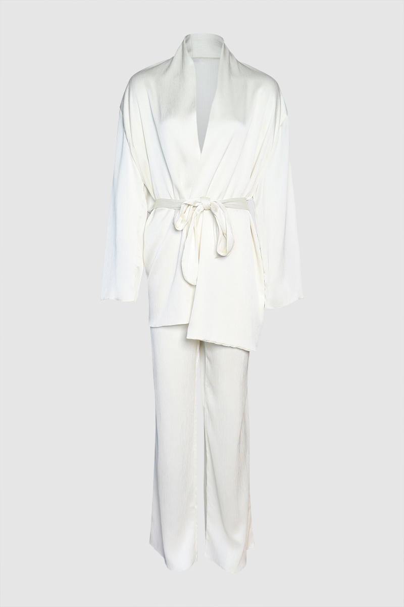 Alma Robe & Giulia Pleated Pants