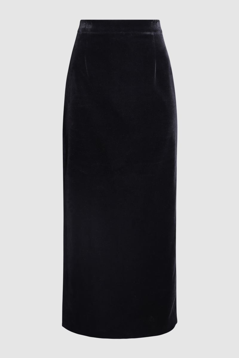 Belle Long Velvet Skirt