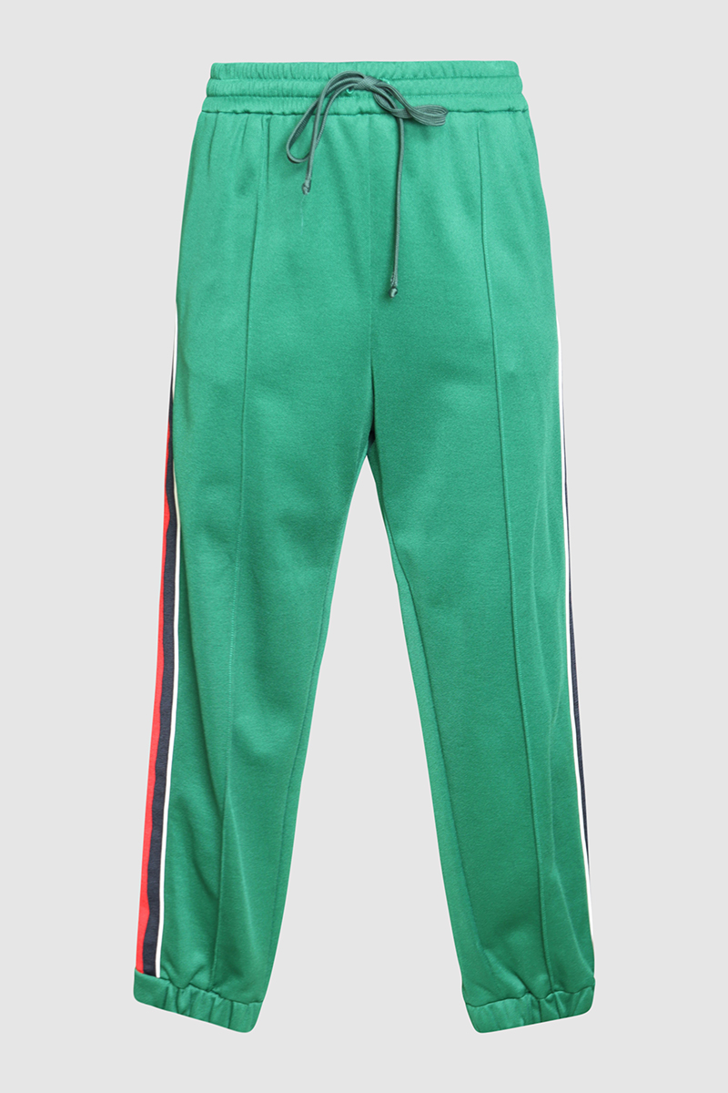 Jersey Cropped Striped Pants