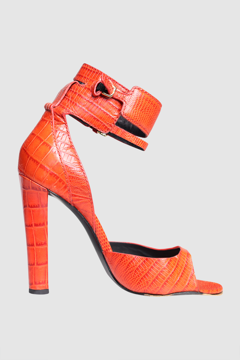 Croc Embossed Heels