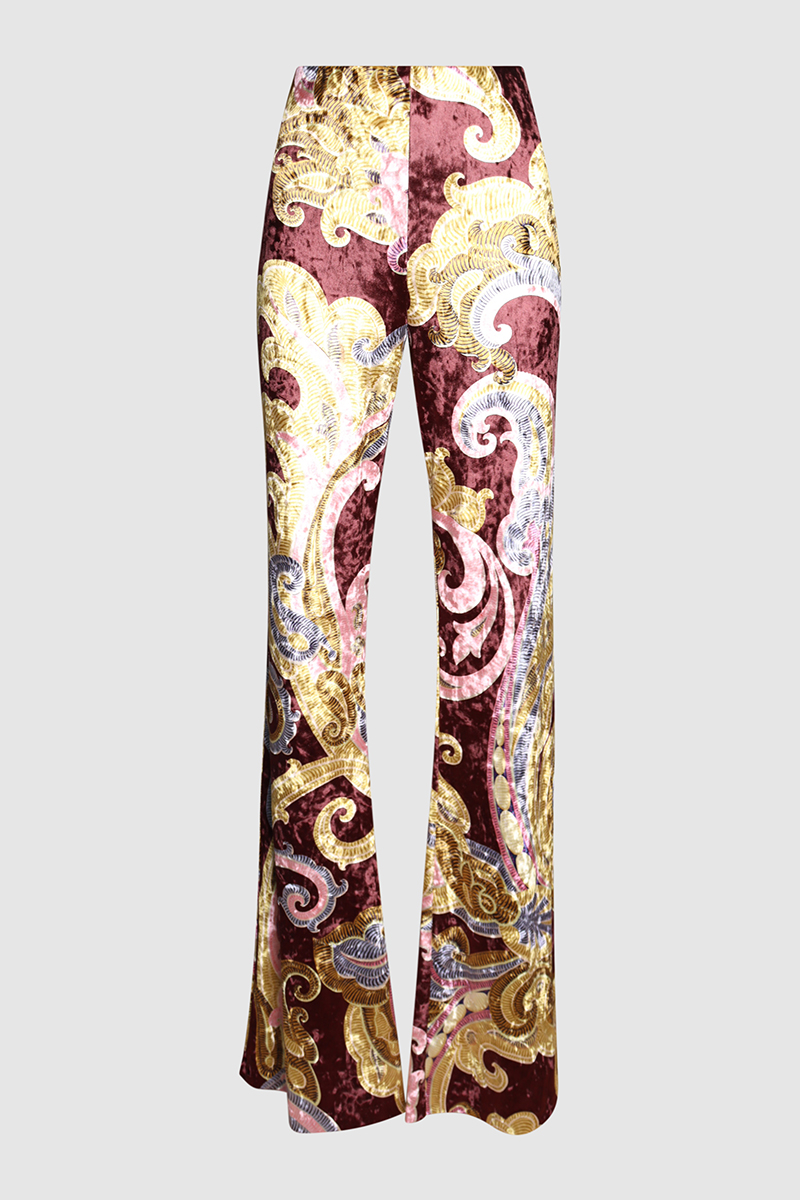 Printed Chenille Pants