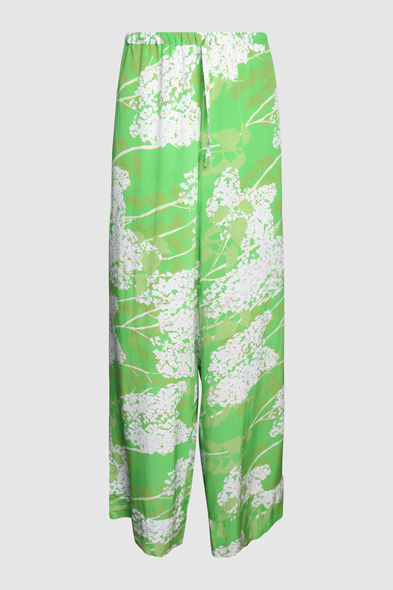 Louis Floral Print Silk Pants