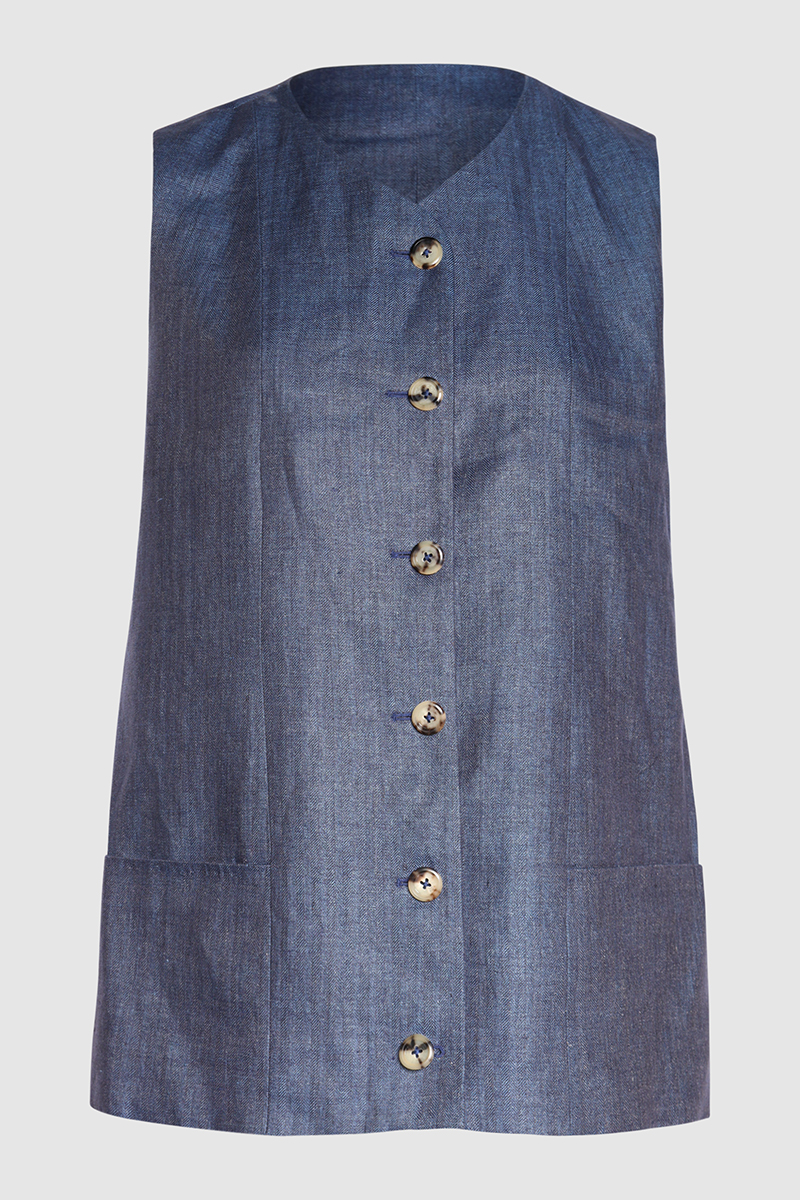 100% Linen Vest